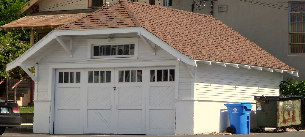 white garage door