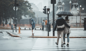 pedestrian in rainy season